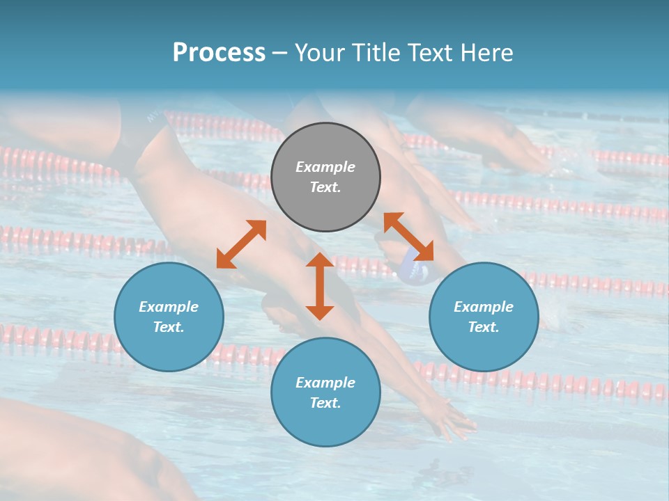 A Group Of People Diving In A Swimming Pool PowerPoint Template