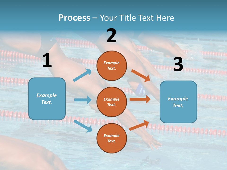 A Group Of People Diving In A Swimming Pool PowerPoint Template