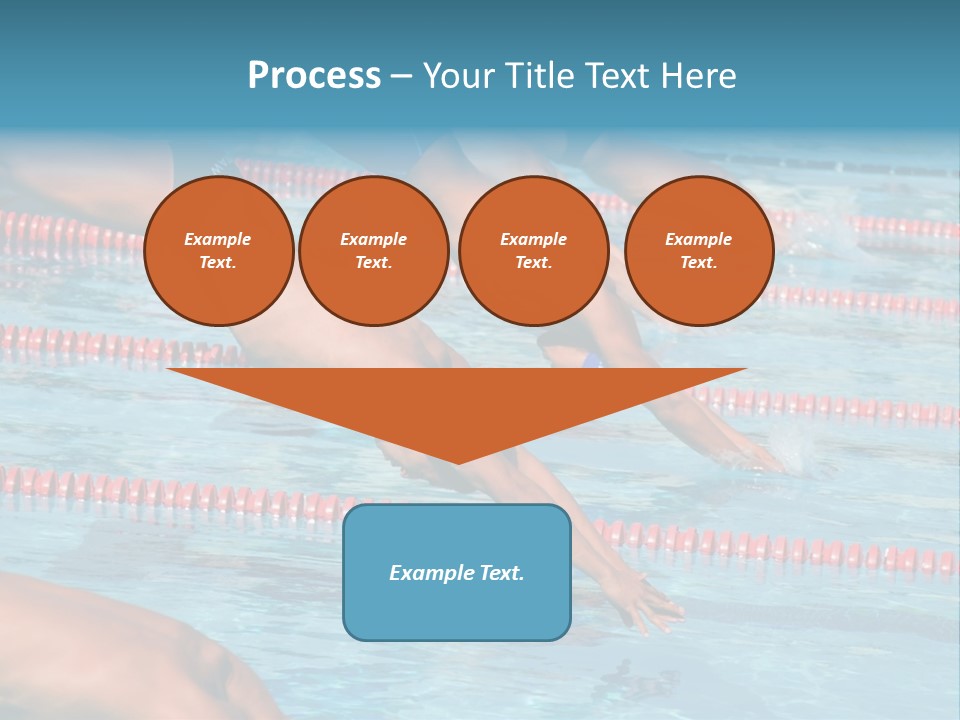 A Group Of People Diving In A Swimming Pool PowerPoint Template