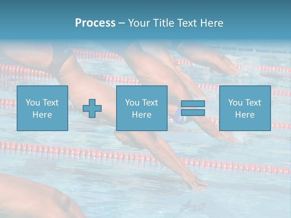 A Group Of People Diving In A Swimming Pool PowerPoint Template
