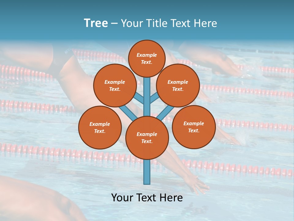 A Group Of People Diving In A Swimming Pool PowerPoint Template