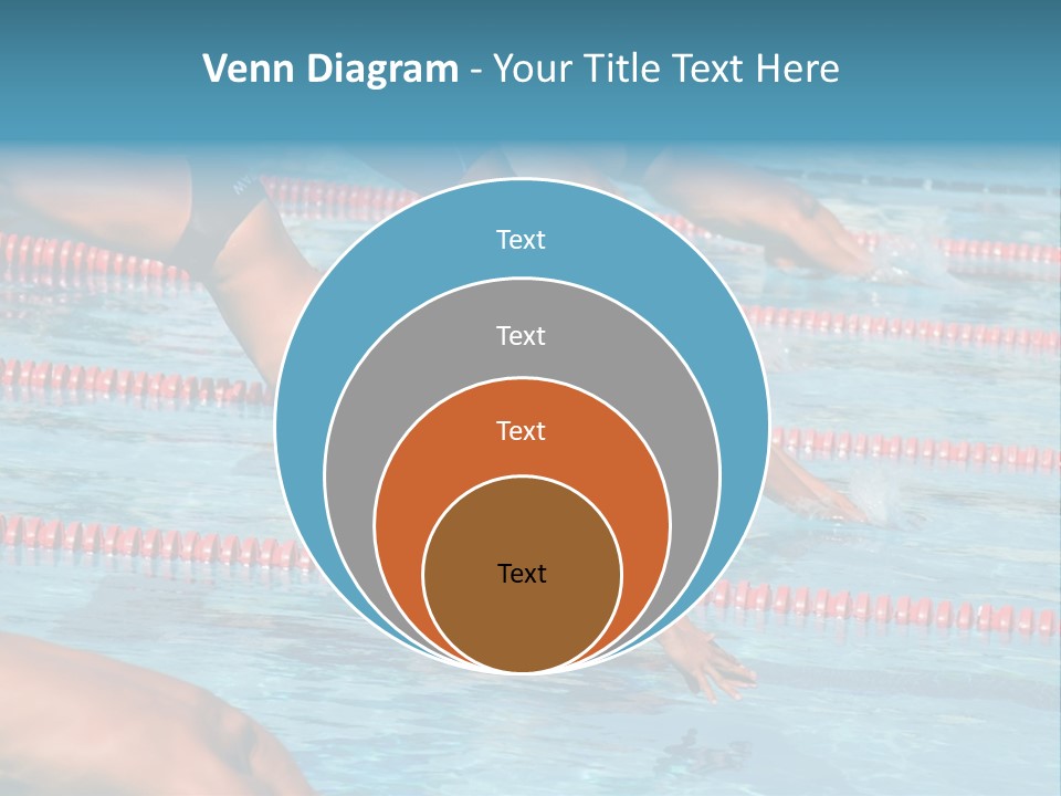 A Group Of People Diving In A Swimming Pool PowerPoint Template