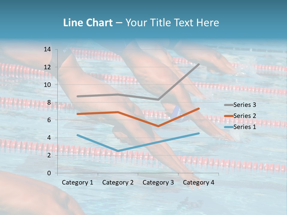 A Group Of People Diving In A Swimming Pool PowerPoint Template