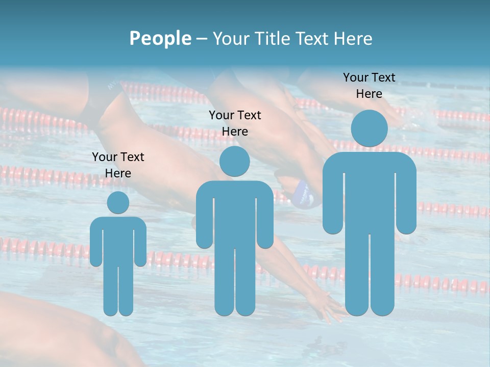 A Group Of People Diving In A Swimming Pool PowerPoint Template