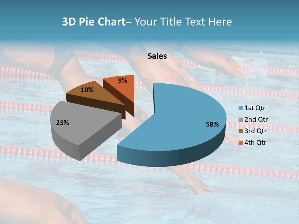 A Group Of People Diving In A Swimming Pool PowerPoint Template