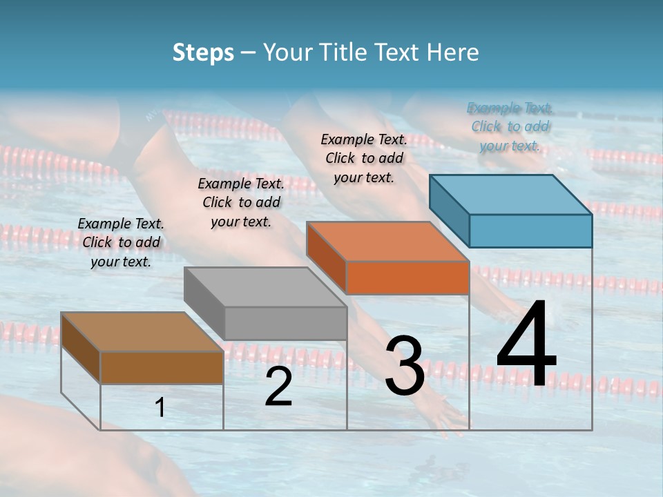 A Group Of People Diving In A Swimming Pool PowerPoint Template