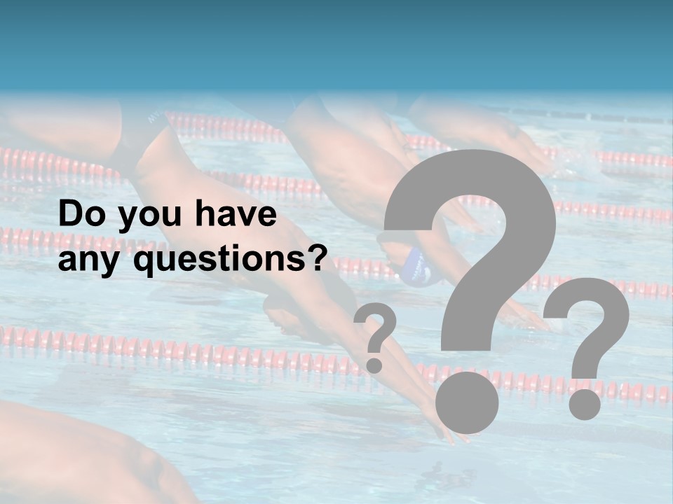A Group Of People Diving In A Swimming Pool PowerPoint Template