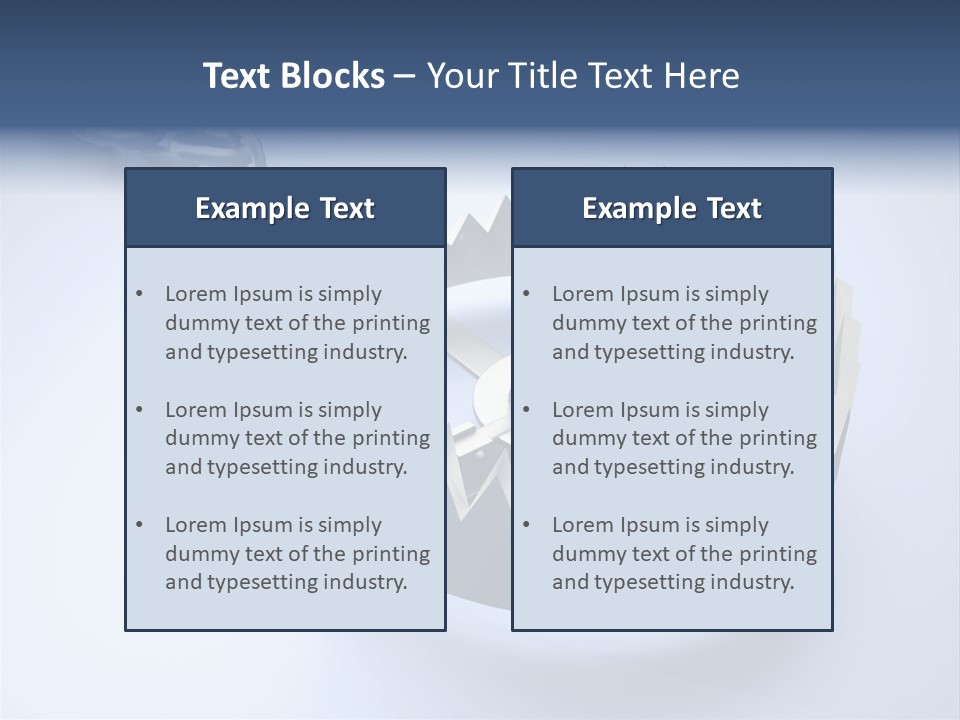 A Blue Diamond In The Middle Of A Chain PowerPoint Template