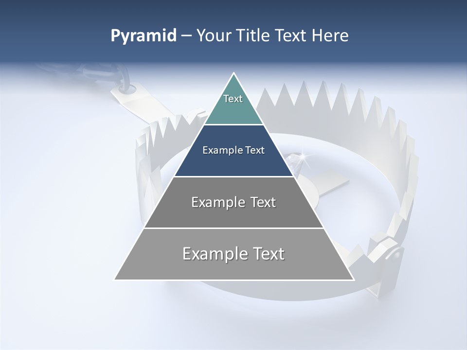 A Blue Diamond In The Middle Of A Chain PowerPoint Template