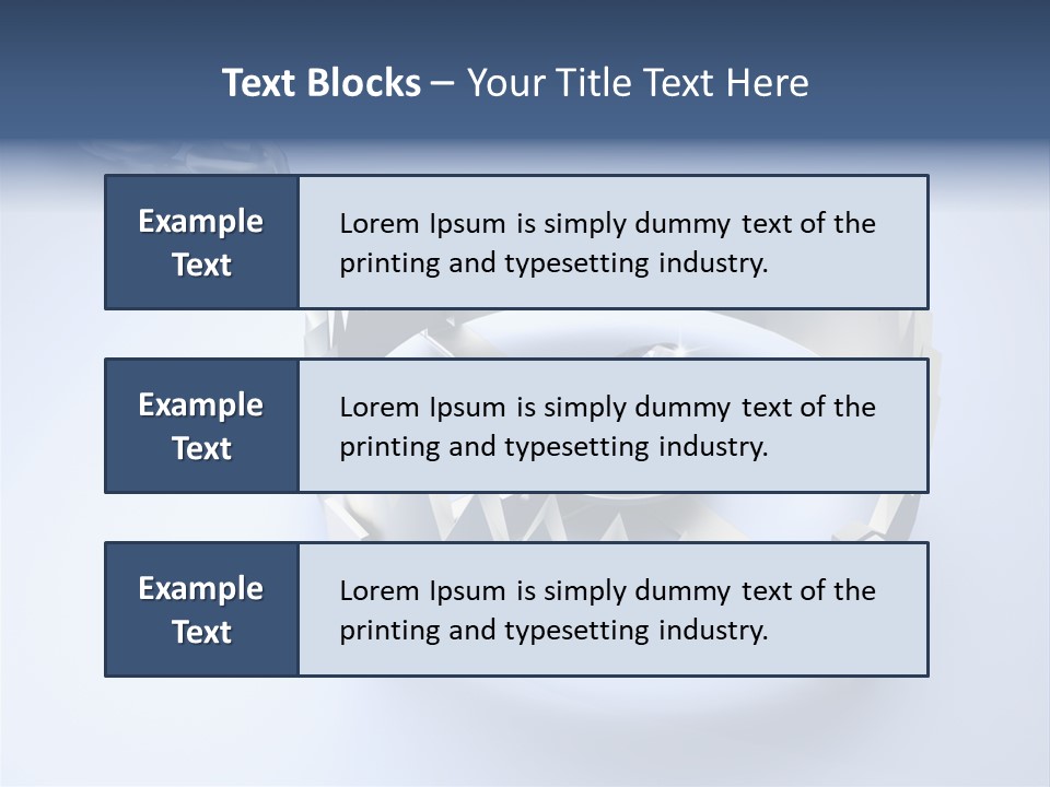 A Blue Diamond In The Middle Of A Chain PowerPoint Template