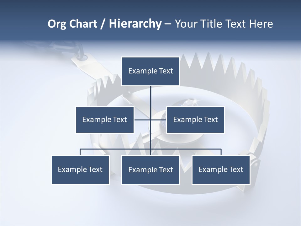 A Blue Diamond In The Middle Of A Chain PowerPoint Template