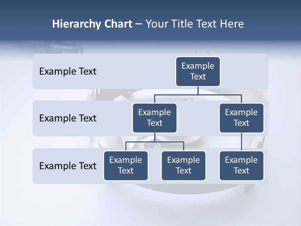 A Blue Diamond In The Middle Of A Chain PowerPoint Template
