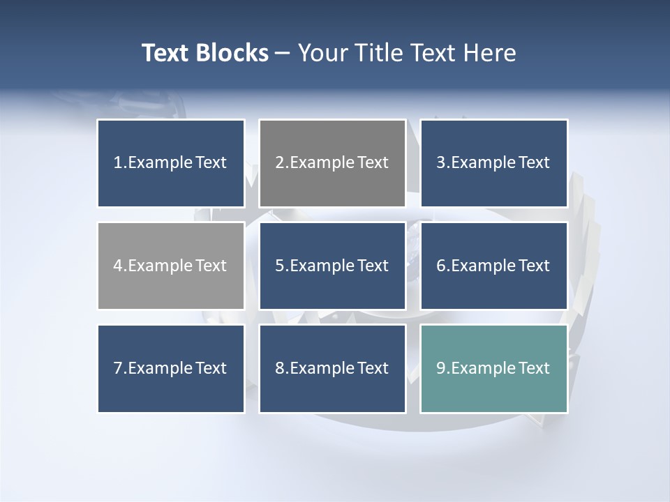 A Blue Diamond In The Middle Of A Chain PowerPoint Template