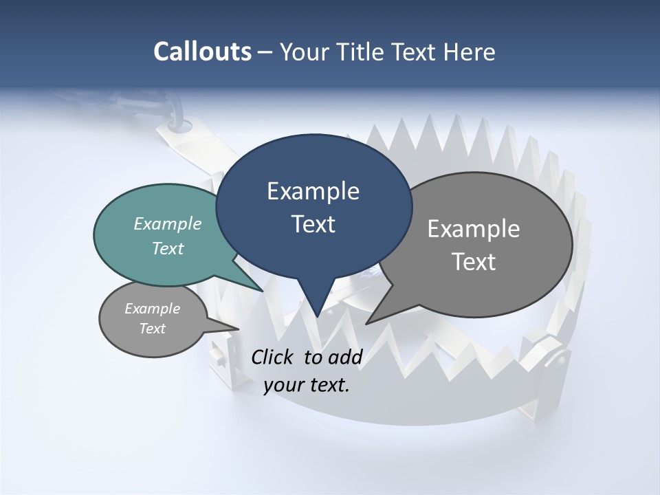 A Blue Diamond In The Middle Of A Chain PowerPoint Template