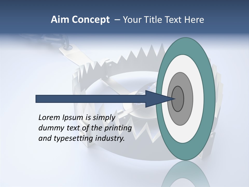 A Blue Diamond In The Middle Of A Chain PowerPoint Template