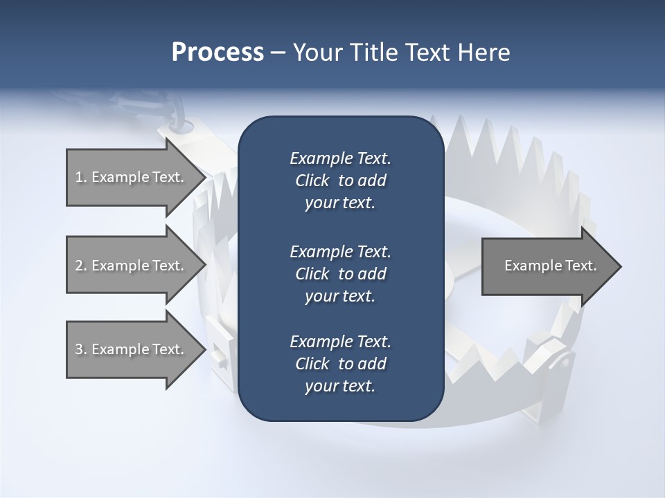 A Blue Diamond In The Middle Of A Chain PowerPoint Template