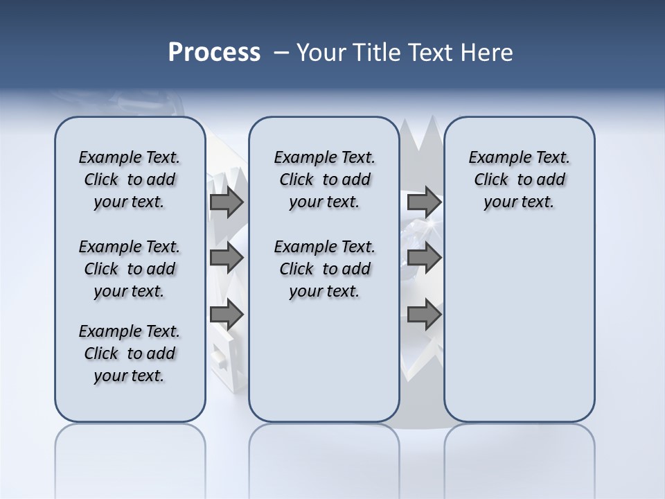 A Blue Diamond In The Middle Of A Chain PowerPoint Template