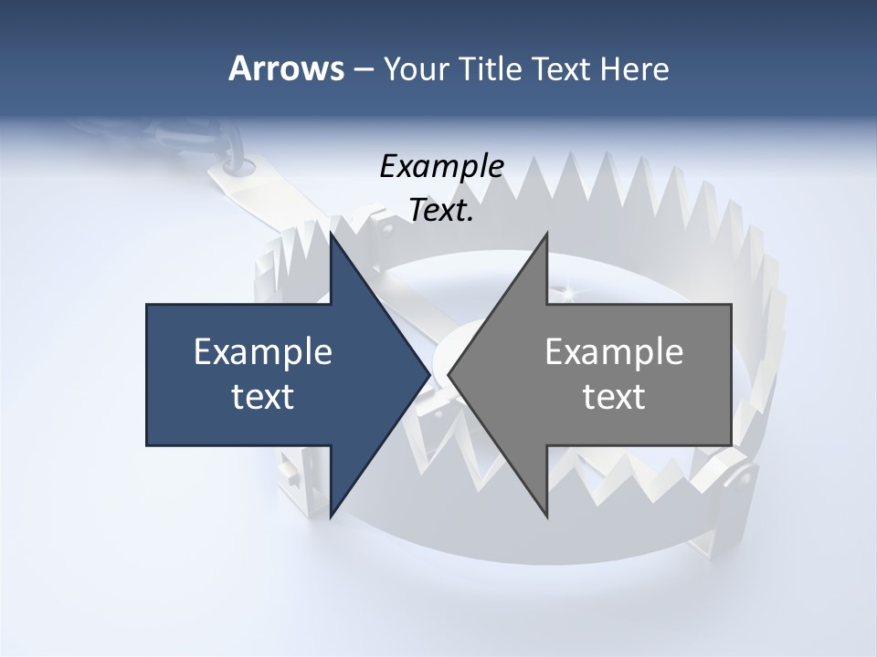 A Blue Diamond In The Middle Of A Chain PowerPoint Template