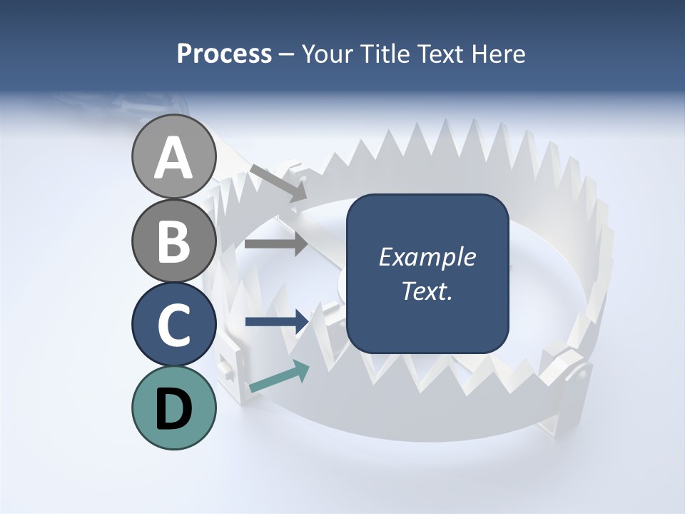 A Blue Diamond In The Middle Of A Chain PowerPoint Template