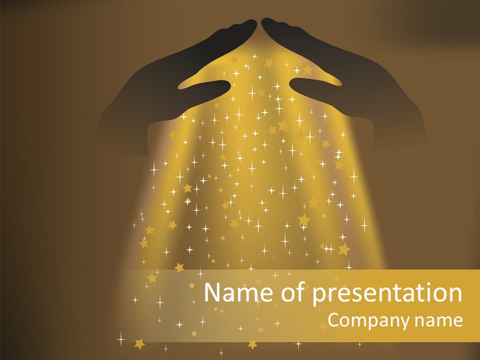A Person Holding A Star In Their Hands PowerPoint Template