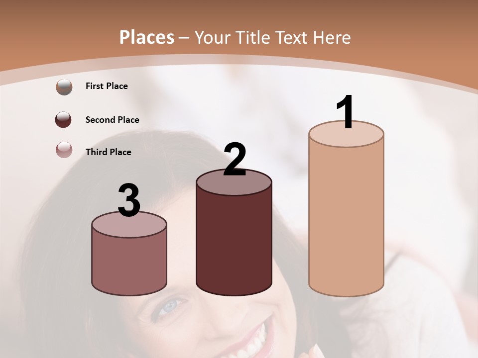 A Woman Laying On A Couch With A Smile On Her Face PowerPoint Template