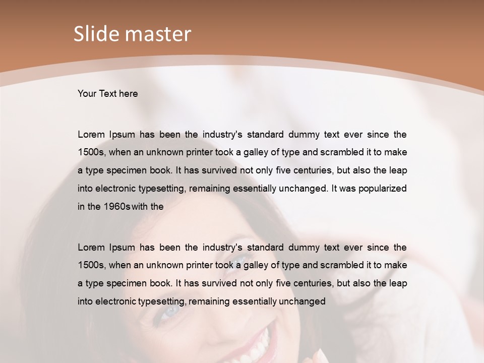 A Woman Laying On A Couch With A Smile On Her Face PowerPoint Template