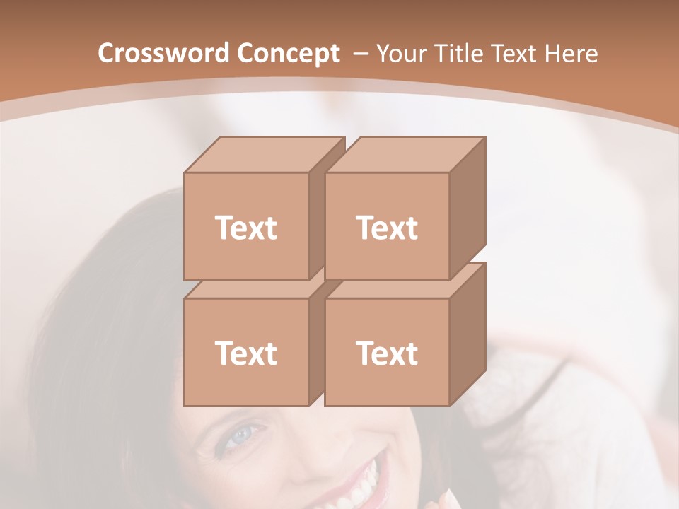 A Woman Laying On A Couch With A Smile On Her Face PowerPoint Template
