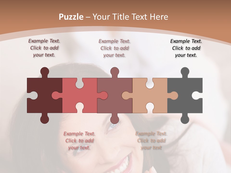 A Woman Laying On A Couch With A Smile On Her Face PowerPoint Template