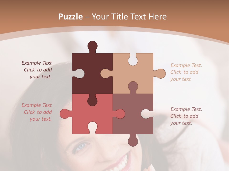 A Woman Laying On A Couch With A Smile On Her Face PowerPoint Template