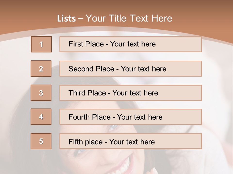 A Woman Laying On A Couch With A Smile On Her Face PowerPoint Template