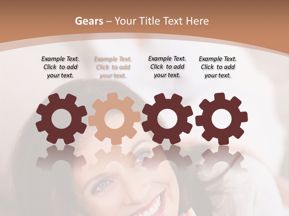 A Woman Laying On A Couch With A Smile On Her Face PowerPoint Template