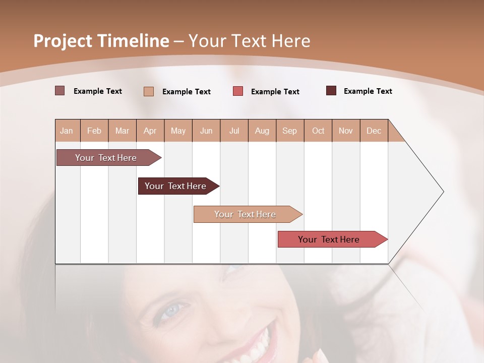 A Woman Laying On A Couch With A Smile On Her Face PowerPoint Template