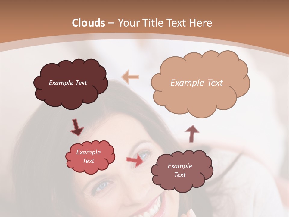 A Woman Laying On A Couch With A Smile On Her Face PowerPoint Template