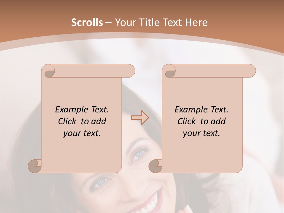 A Woman Laying On A Couch With A Smile On Her Face PowerPoint Template