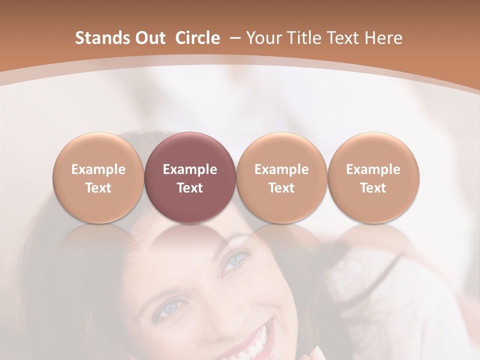 A Woman Laying On A Couch With A Smile On Her Face PowerPoint Template