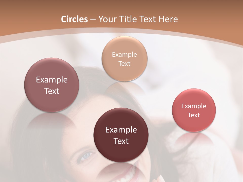 A Woman Laying On A Couch With A Smile On Her Face PowerPoint Template