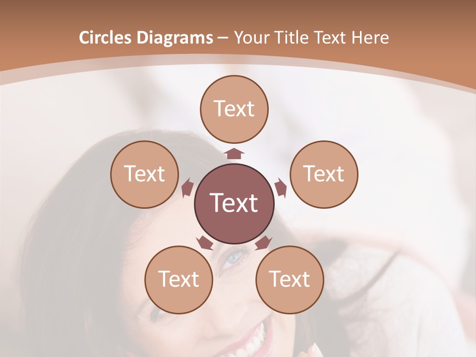 A Woman Laying On A Couch With A Smile On Her Face PowerPoint Template