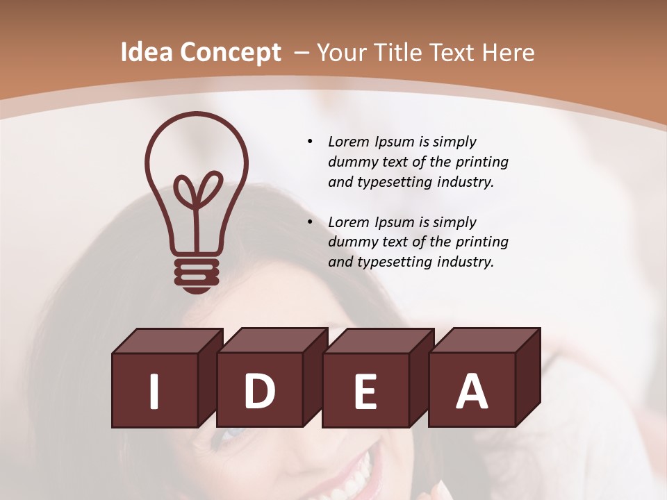 A Woman Laying On A Couch With A Smile On Her Face PowerPoint Template