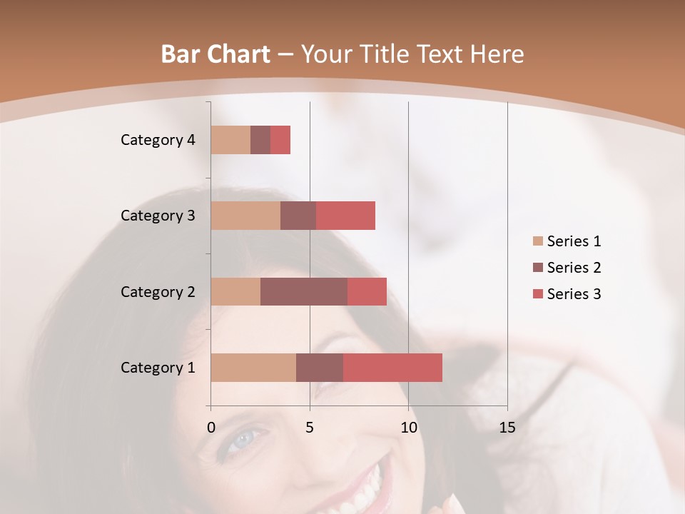 A Woman Laying On A Couch With A Smile On Her Face PowerPoint Template