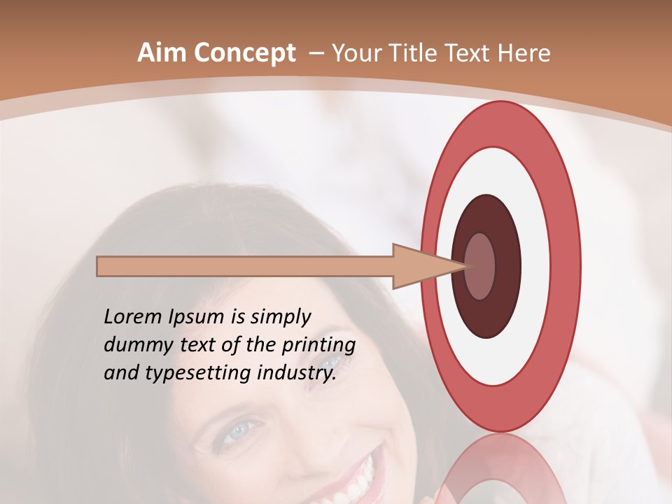 A Woman Laying On A Couch With A Smile On Her Face PowerPoint Template