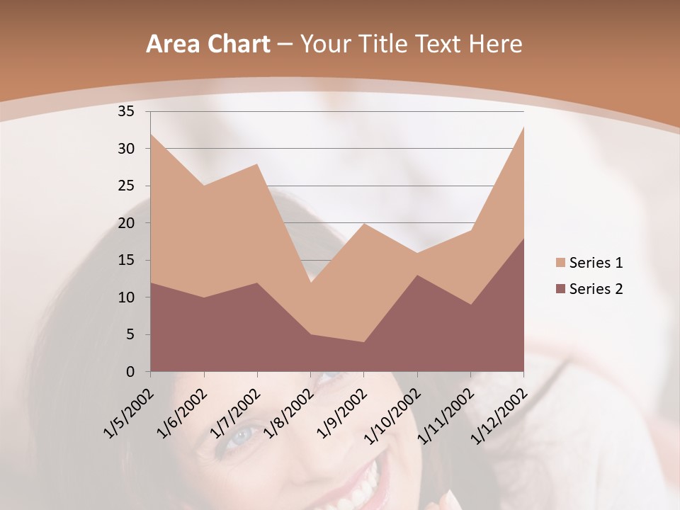 A Woman Laying On A Couch With A Smile On Her Face PowerPoint Template