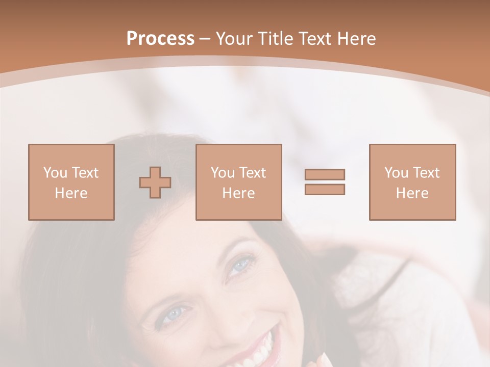 A Woman Laying On A Couch With A Smile On Her Face PowerPoint Template