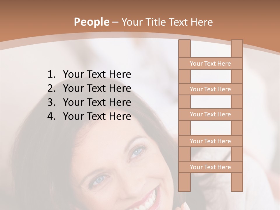 A Woman Laying On A Couch With A Smile On Her Face PowerPoint Template