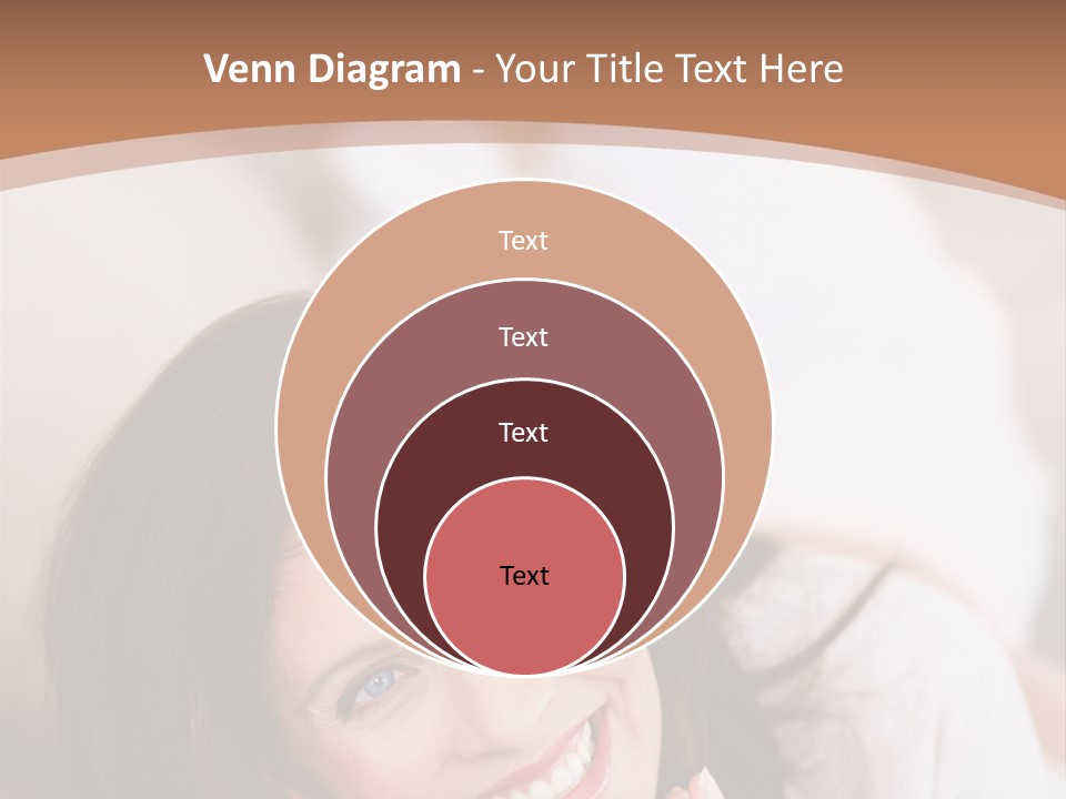 A Woman Laying On A Couch With A Smile On Her Face PowerPoint Template