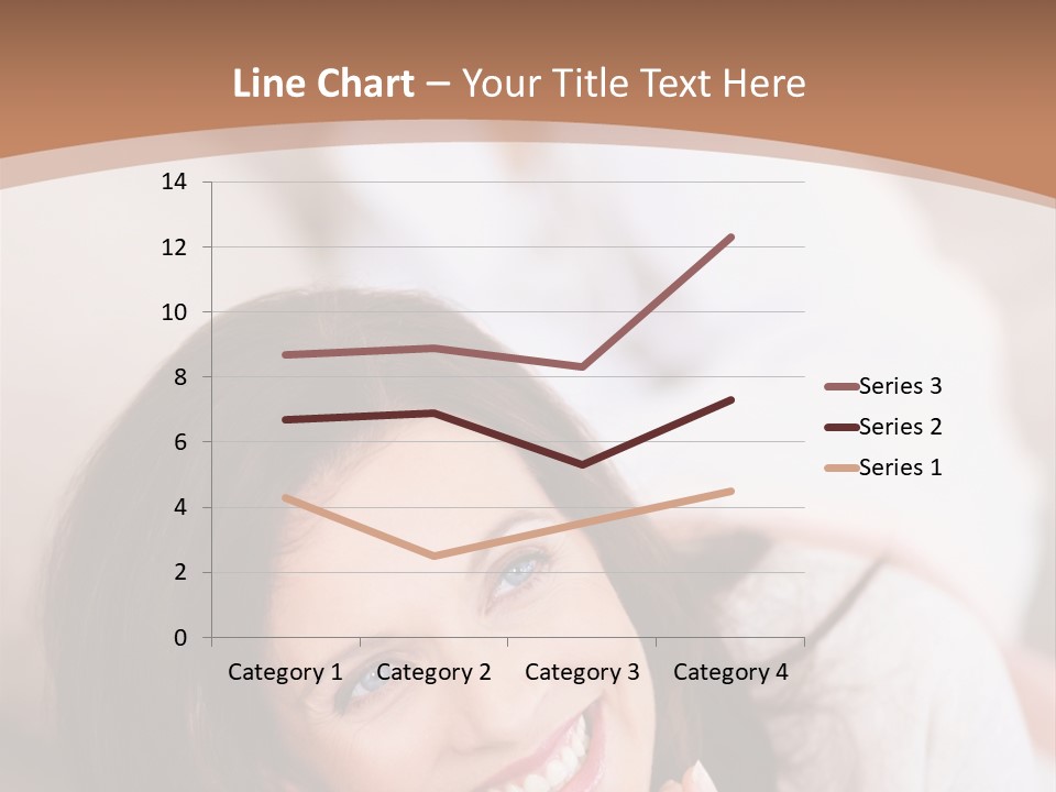 A Woman Laying On A Couch With A Smile On Her Face PowerPoint Template