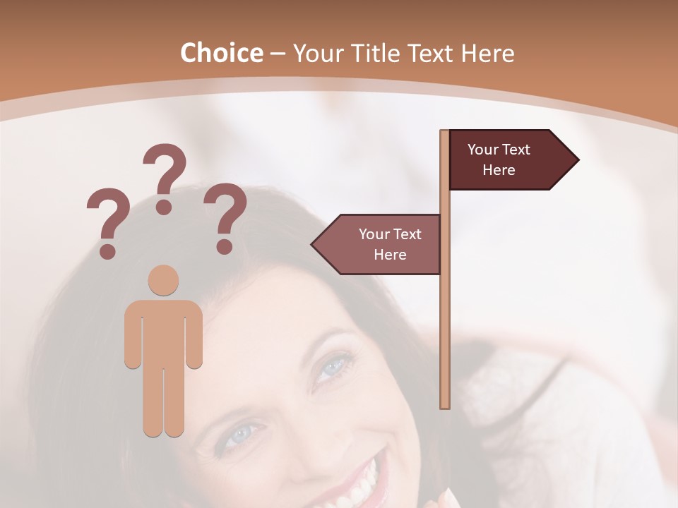 A Woman Laying On A Couch With A Smile On Her Face PowerPoint Template