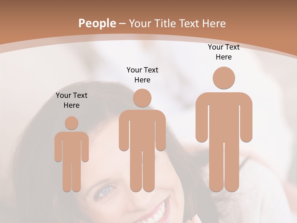 A Woman Laying On A Couch With A Smile On Her Face PowerPoint Template