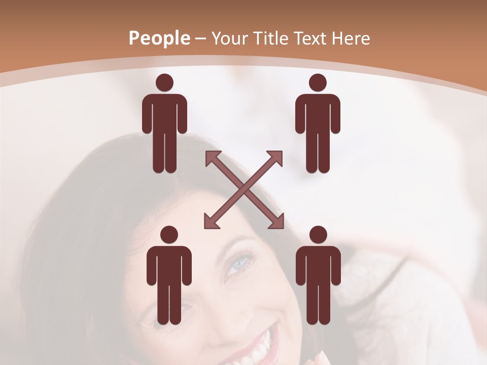 A Woman Laying On A Couch With A Smile On Her Face PowerPoint Template