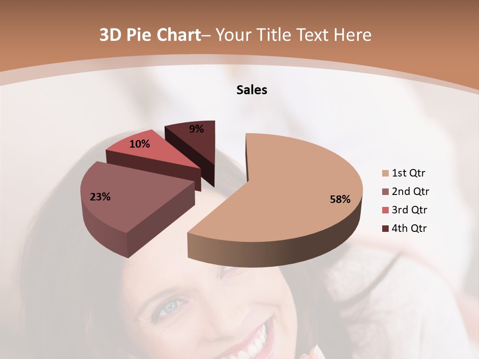 A Woman Laying On A Couch With A Smile On Her Face PowerPoint Template
