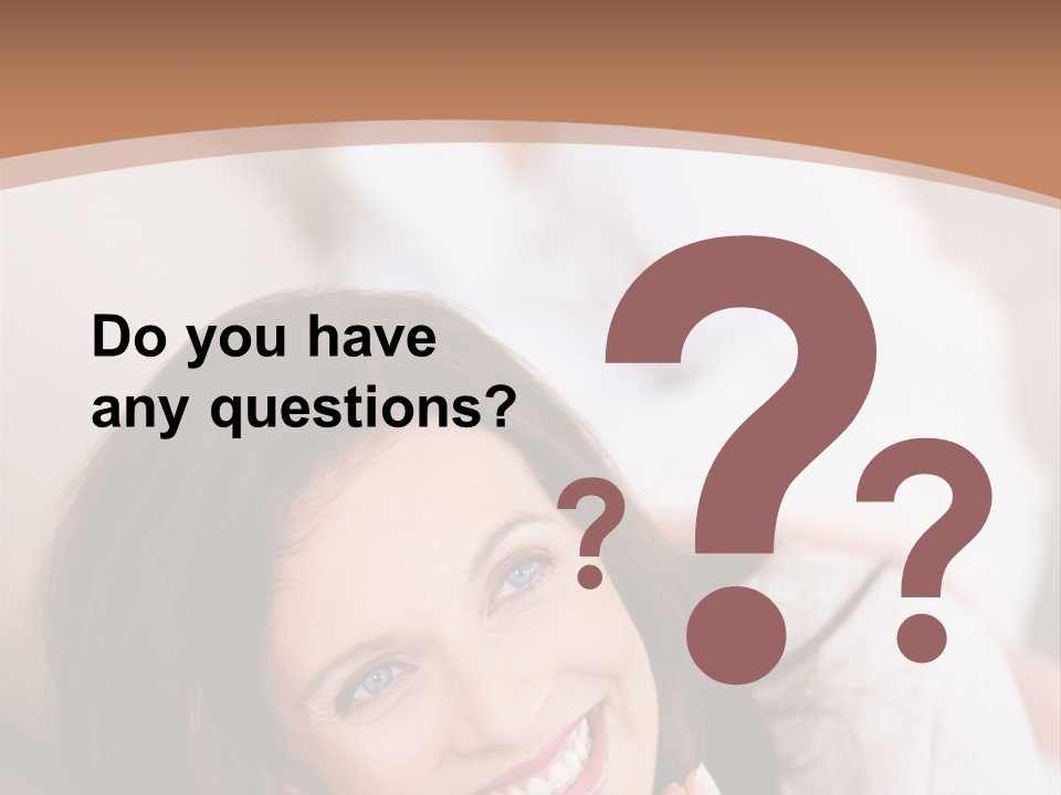 A Woman Laying On A Couch With A Smile On Her Face PowerPoint Template